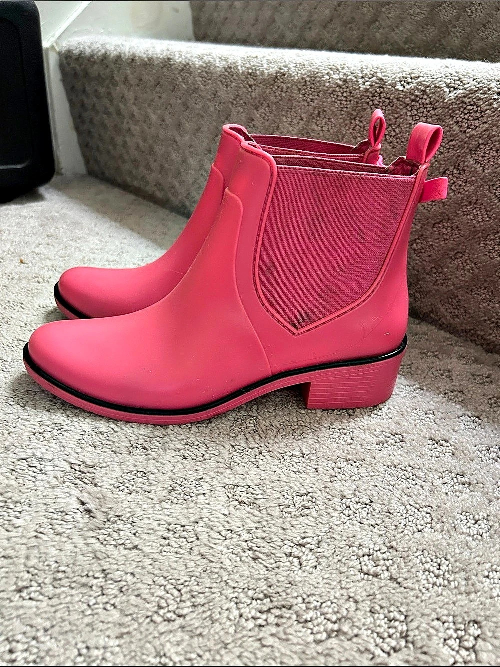 Kate spade Pink Ankle Rain Boots Size 6.5 READ - Picture 3 of 5
